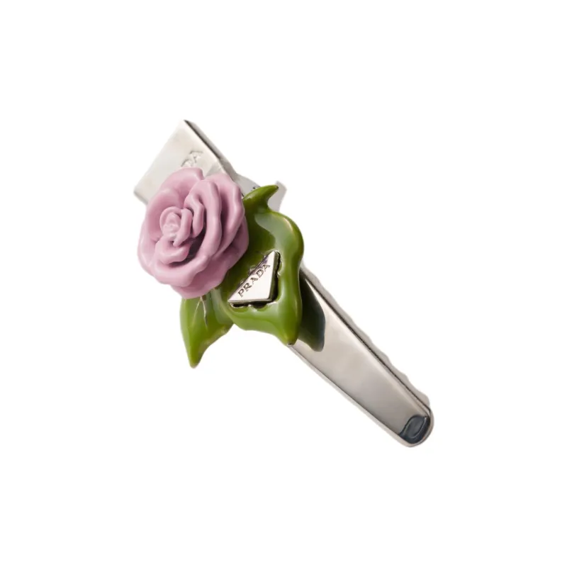 PRADA Metal Hair Clips Women's Pink-1