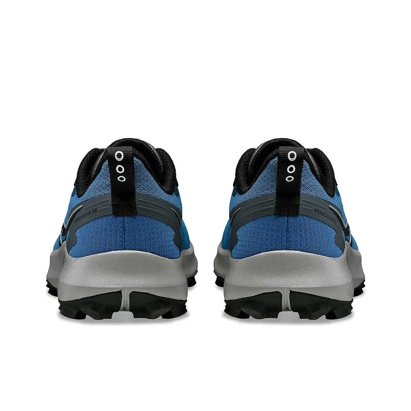 Saucony PEREGRINE 14 Anti Slip Wear Resistant Low Top Trail Running Shoes Women's Blue Gray-4
