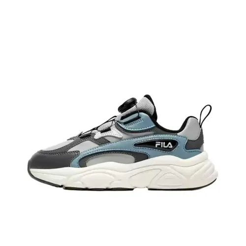 FILA KIDS BOA Anti Slip Wear Resistant Low Top Kids' Running Shoes Gray Teenagers