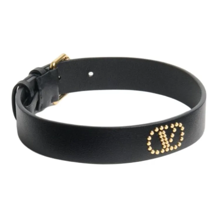 Valentino Calfskin Necklaces Women's Black-1