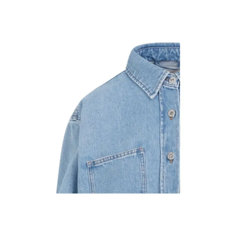 MIU MIU Logo embroidered Denim Jacket-6