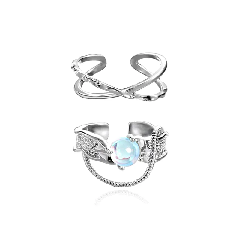 JIACUIYUN Colored Glaze Rings Unisex-0