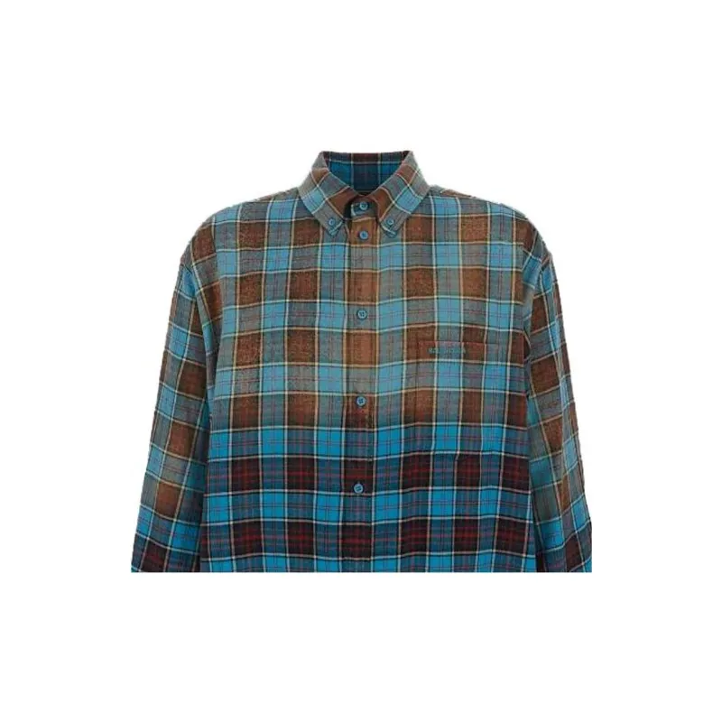 Balenciaga Checked Long Sleeve Shirt-6