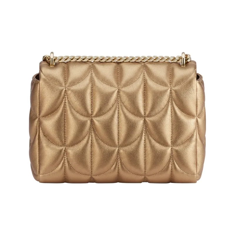 BVLGARI SERPENTI Calfskin Shoulder Bag Crossbody Bag Handbag Women's Gold-3