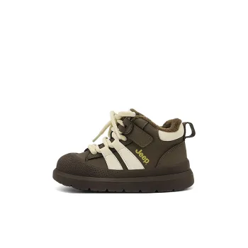 Jeep Cushioning, Wear Resistant Kids Lifestyle Shoes Dark Brown White Kids'