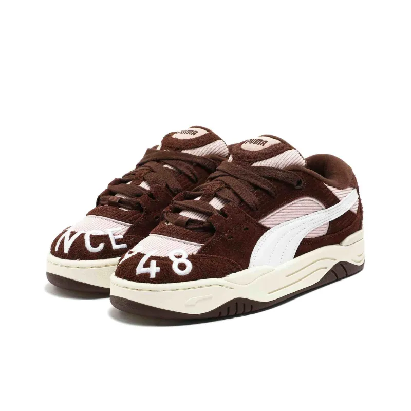 PUMA Puma-180 Slip-Resistant Water-Resistant And Wear-Resistant Low-Top Skateboard Shoes Unisex Tan-2