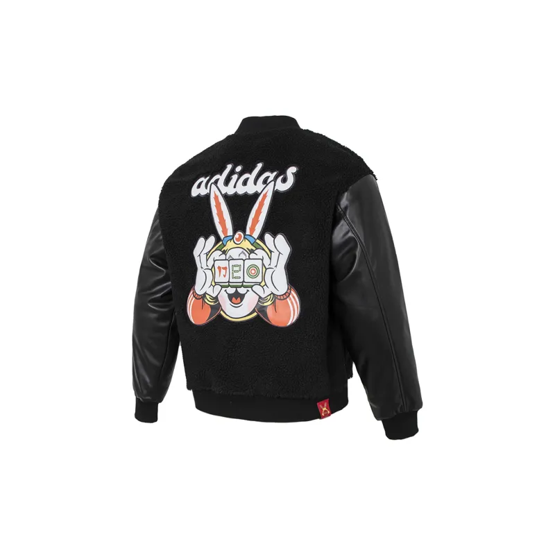 Adidas Velvet-feel Coat Unisex Black Comes With Bracelets-2