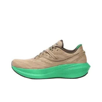 Saucony Triumph 20 Anti Slip Wear Resistant Low Top Casual Running Shoes Men's Brown Green