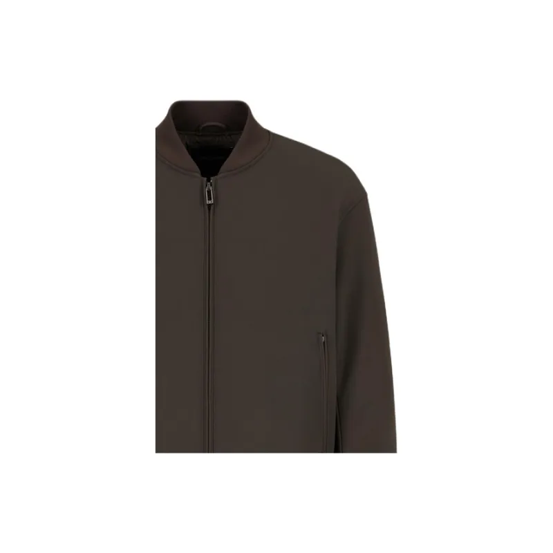 EMPORIO ARMANI Zipped Bomber Jacket In Technical Stretch Nylon-5