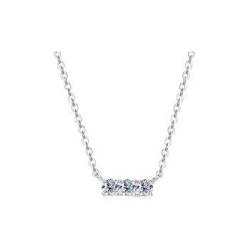 Lockstarfy 925 Silver Mohsunnite Necklaces Women's