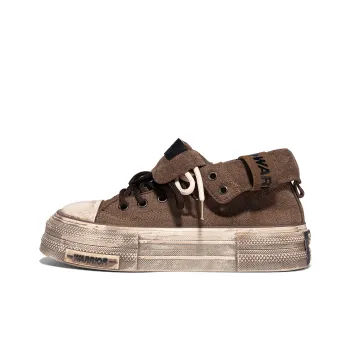 Warrior Cushioning Height Increasing Lightweight High Top Canvas Shoes Women's Brown