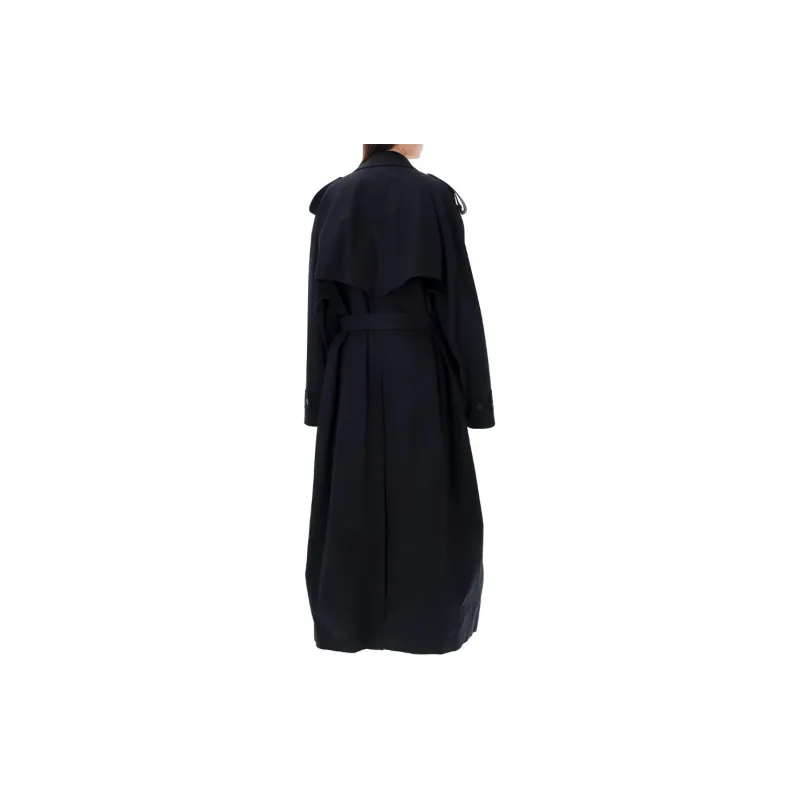 Balenciaga Oversize Trench Coat Black-1