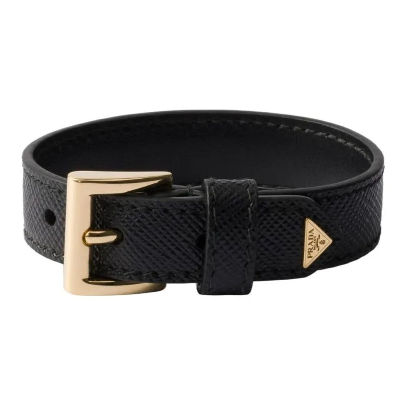 PRADA Leather Bracelets Women's Black-0
