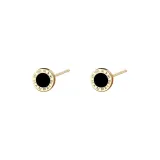 Roman Numeral Stud Earrings-S999 Fine Silver (Gold)