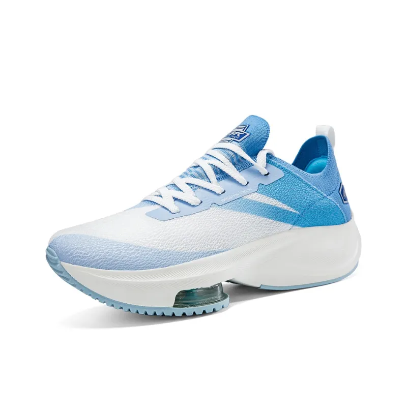 Kinglake Cushioning Slip Resistant Coverage Low Top Air Cushion Casual Running Shoes Unisex White Blue-1