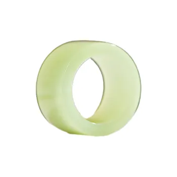 Jade Charm Yao Hetian Jade Rings Pale Greenish White Jade Unisex