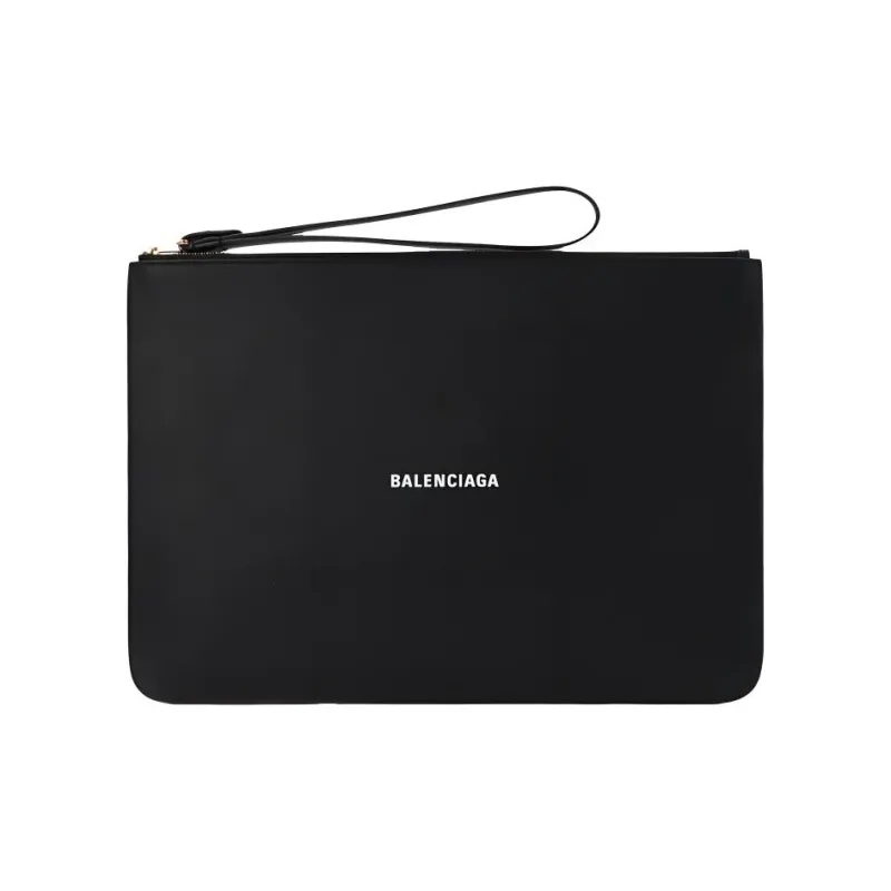 Balenciaga Cow Leather Clutch Men's Black-1