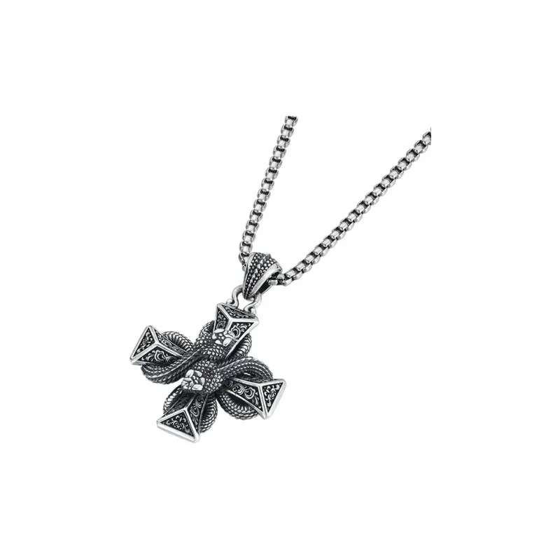 MYSH 925 Sterling Silver Necklaces Men's-3