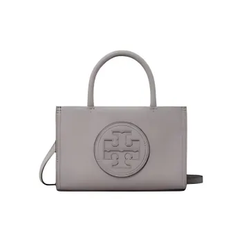 TORY BURCH Ella Synthetic Leather Tote Bag Shopping Bag Shoulder Bag Crossbody Bag Handbag Mini Women's Gray