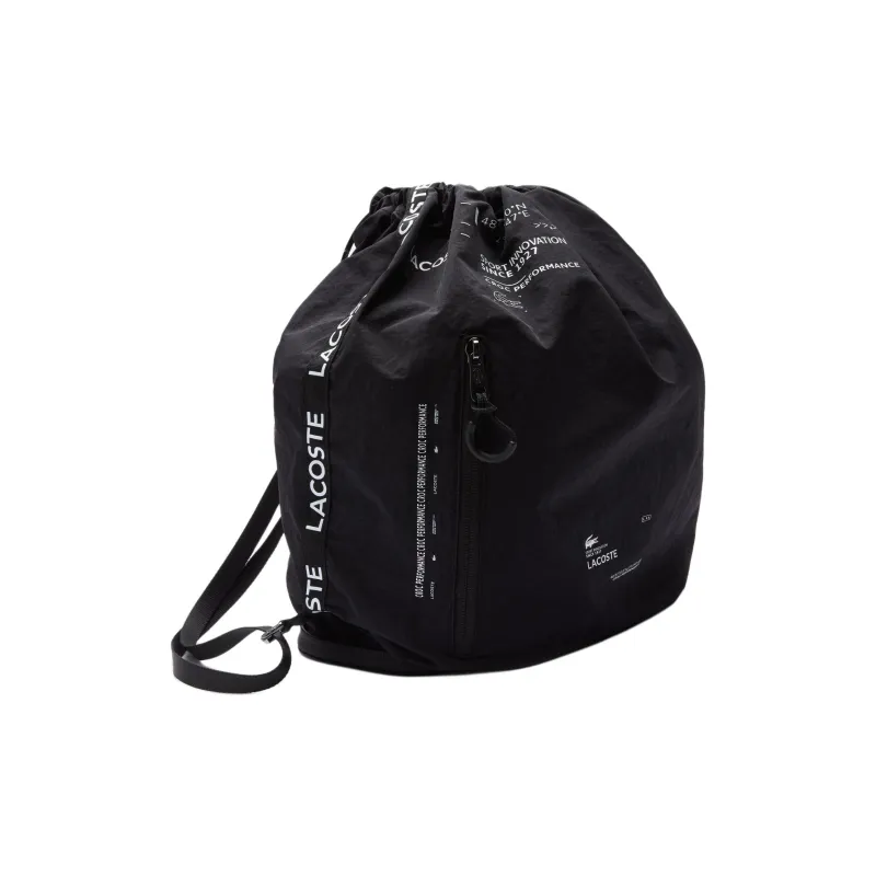 LACOSTE Polyamide Backpack Medium Size Unisex Black-1