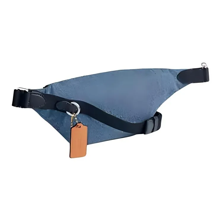 COACH Charter Denim With Calfskin Fanny Pack Tubas Men's Blue-2