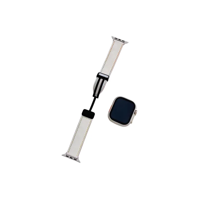 QIZHENG Watch Band Apple Compatibility 42mm Leather-2