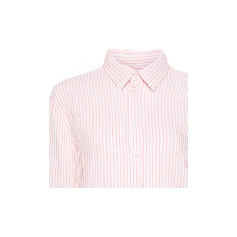 Polo Ralph Lauren Line Ligh Long Sleeve Button Front Shirt Sunfade Orange/White Strp-4