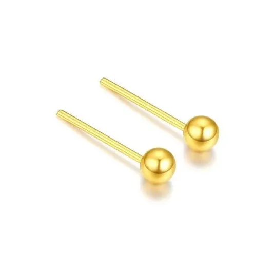 Muyan S999 Fine Silver Stud Earrings Women's-0