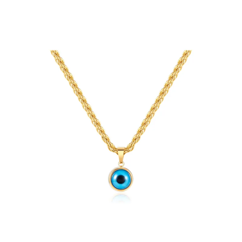 KING OF BLING Titanium Steel Necklaces Unisex Good Luck-0