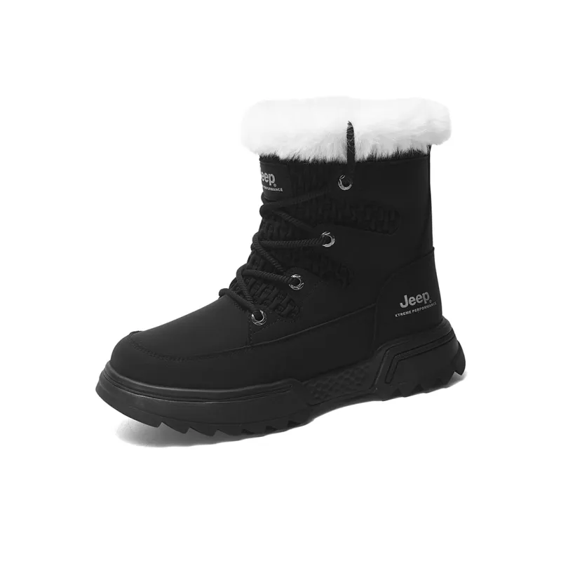 Jeep Warm Wear-Resistant Cushioning Short Snow Boots Men's-6