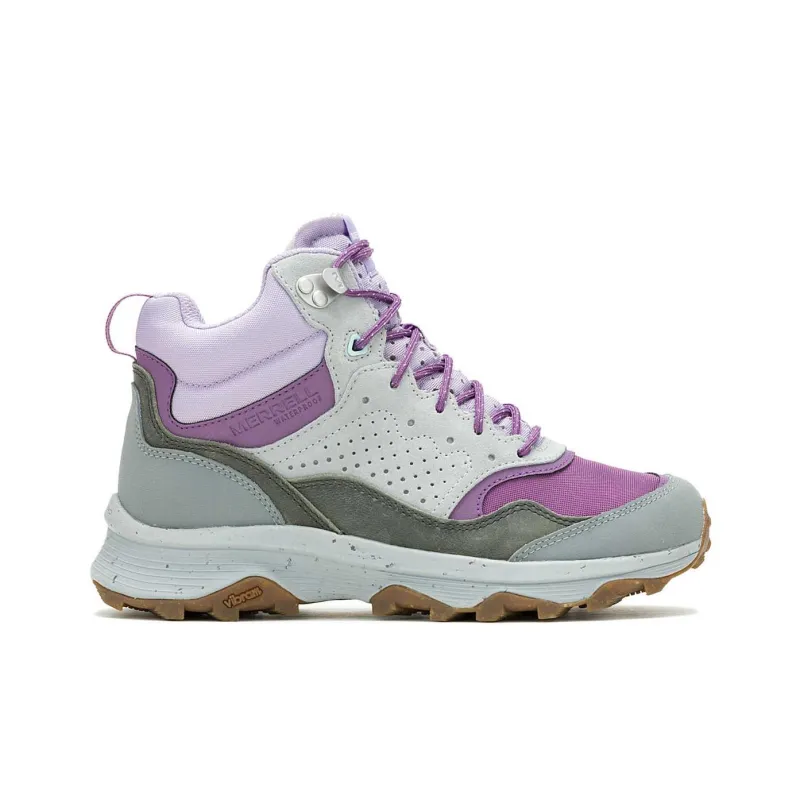 MERRELL Speed Solo Slip-Resistant Water-Resistant Mid-Top Trekking Shoes Women's Purple-1