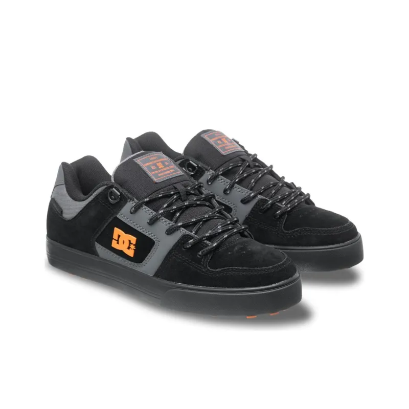 DC Shoes Pure WNT Low Top Skateboard Shoes Men's Black Gray Color-2