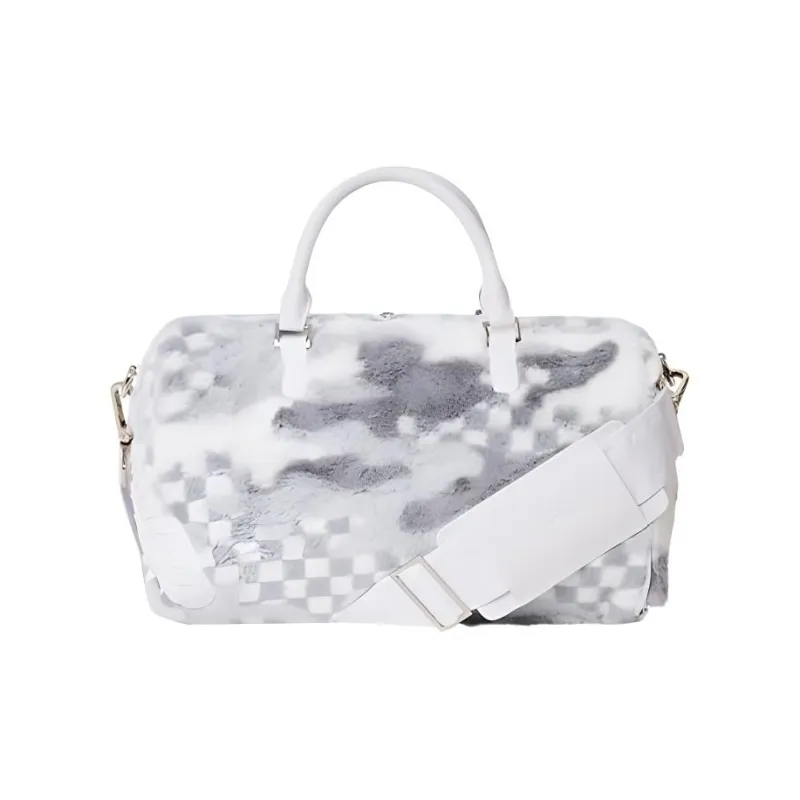 SPRAYGROUND Polyester Travel Bag Handbag Mini Unisex White Gray-3
