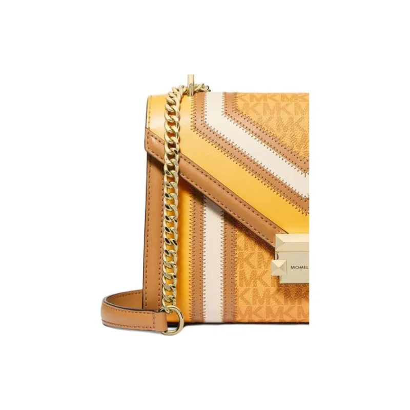 MICHAEL KORS Polyurethane Crossbody Bag Shoulder Bag Medium Size Women's Yellow-3