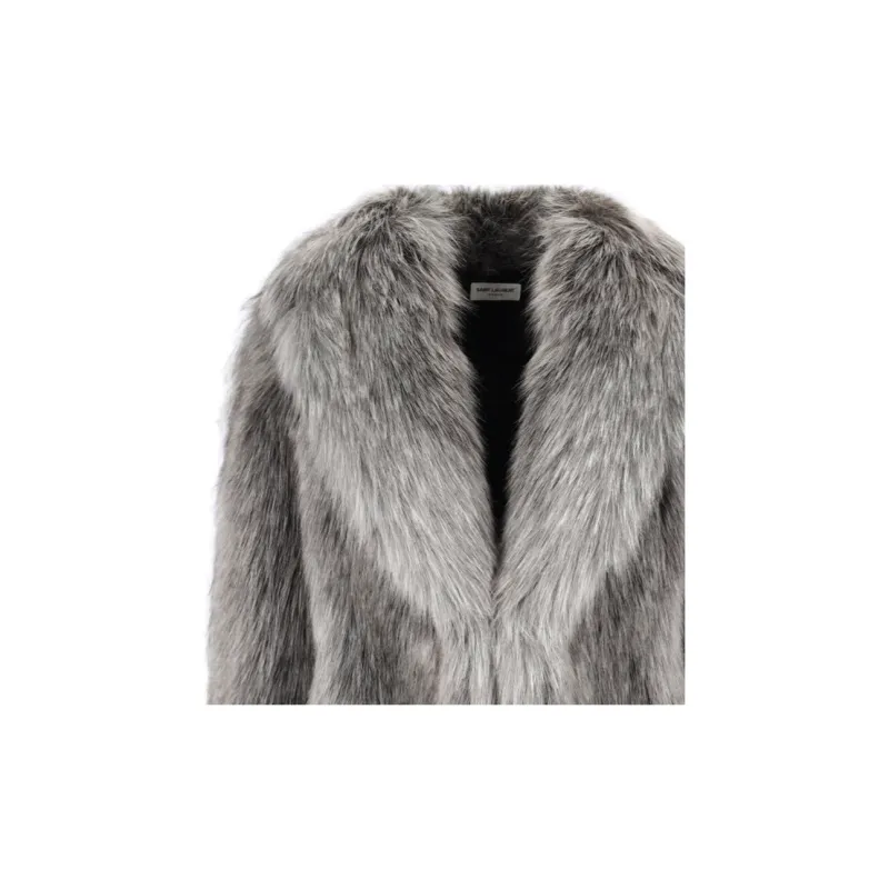 SAINT LAURENT Jackets & Coats Women's Gray-3
