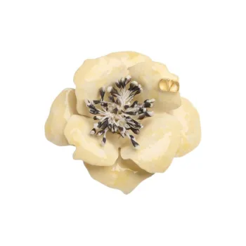 Valentino Fleur Lumineuse Logo Plaque Tie Clip
