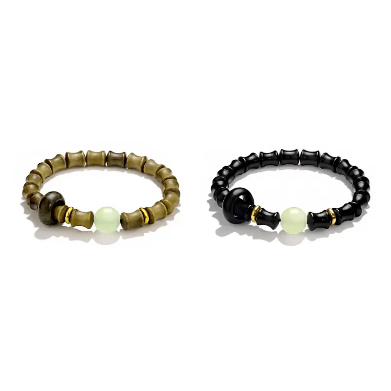 JIAFULAI Green Sandalwood Bracelets Unisex-7