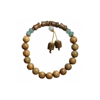 YUFANGCHUN Green Sandalwood Wooden Bracelets Unisex