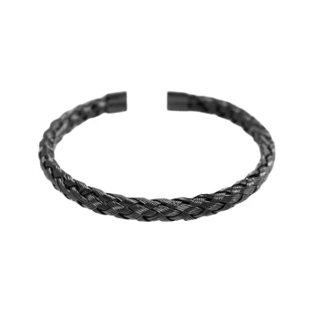 KING OF BLING Titanium Steel Bangles Unisex Silver