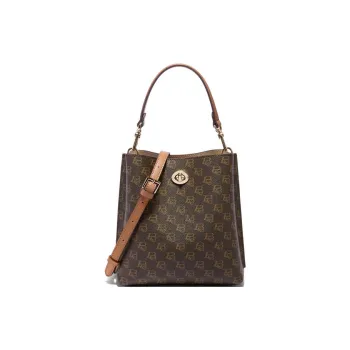 BELLE Artificial Leather Handbag, Shoulder Bag Medium Size Women's Coffee/Apricot