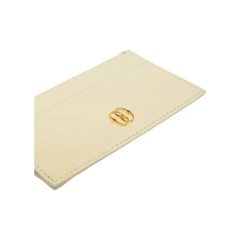 BALLY Emblem Solid Color Calfskin Zip Closure Coin And Card Holder Women's Light Green-2