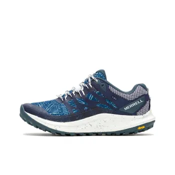 MERRELL Antora 3 Anti Slip Wear Resistant Low Top Trail Running Shoes Women's Blue White