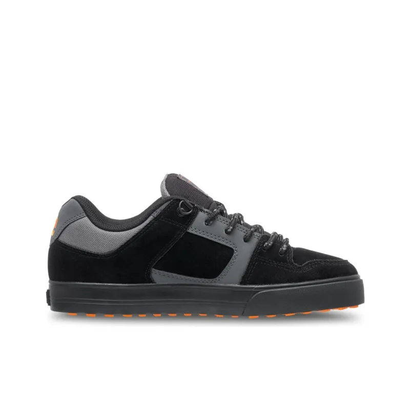 DC Shoes Pure WNT Low Top Skateboard Shoes Men's Black Gray Color-1