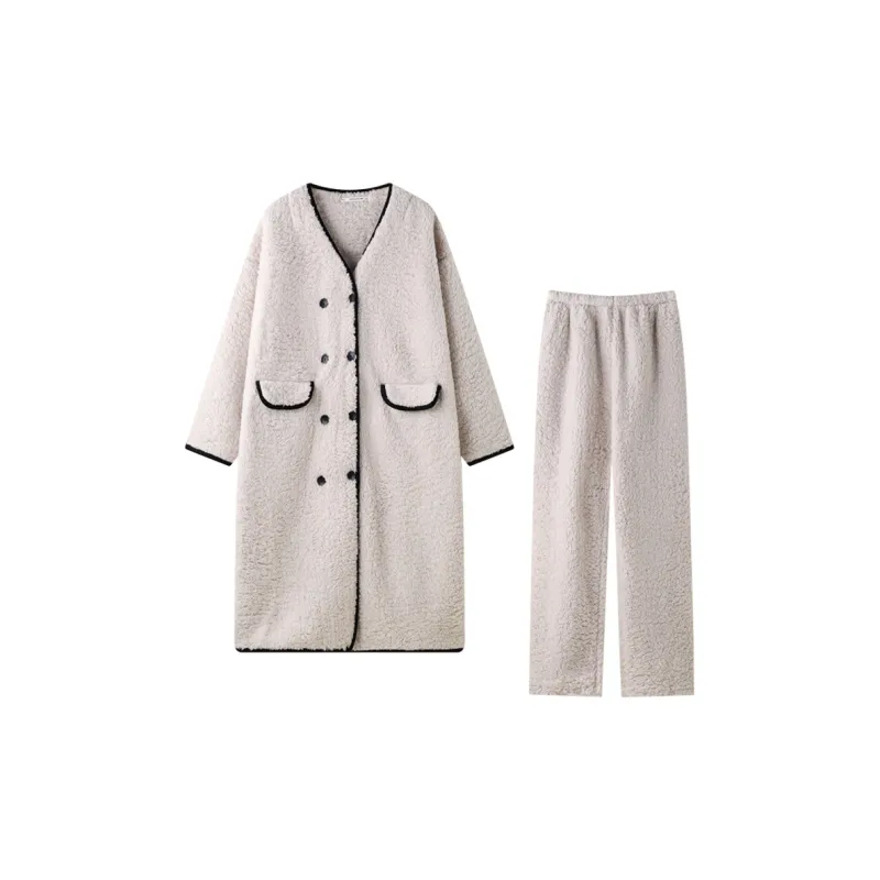 MEITENG Pajama Set Winter Women's White-0