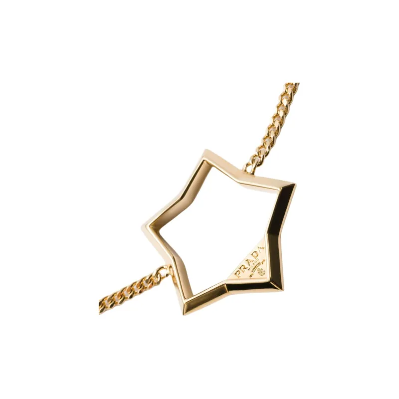 PRADA Metal Necklaces Women's Gold-2