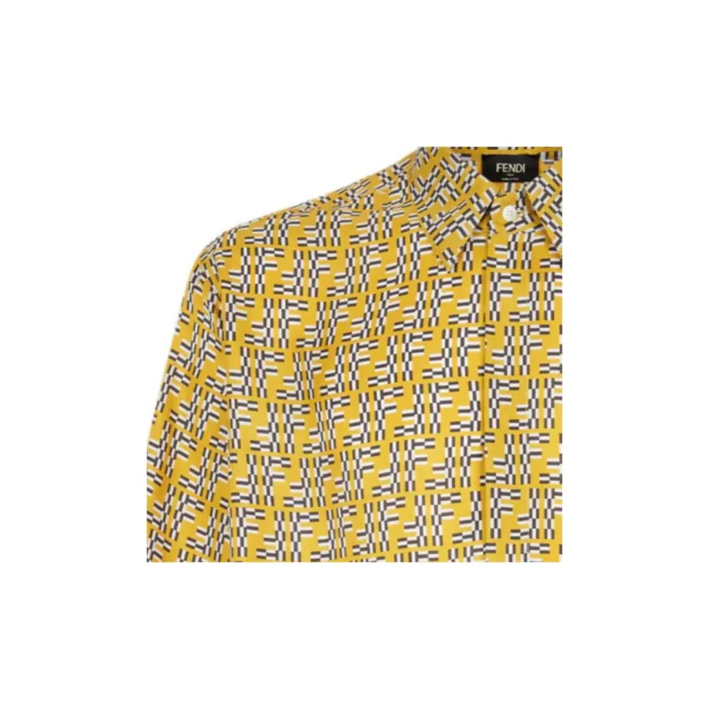 FENDI Ff Printed Short Sleeved Shirt-4
