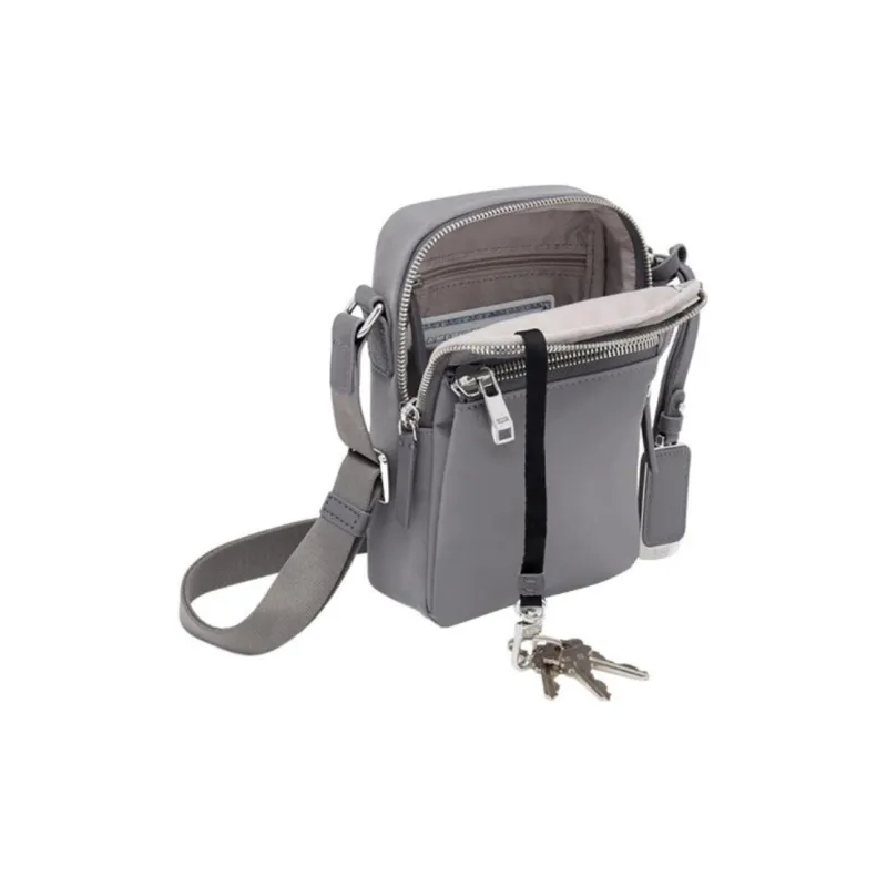 TUMI Voyageur Nylon Shoulder Bag, Crossbody Bag Women's Gray-3