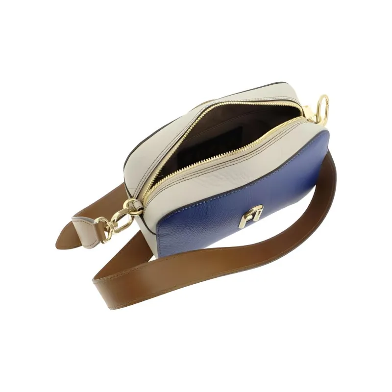 Furla Calfskin Shoulder Bag, Crossbody Bag Mini Women's Blue-3