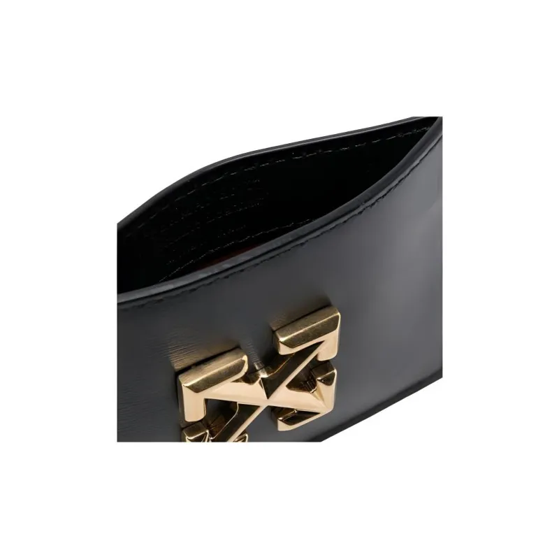 OFF WHITE Calfskin Card Holder Women's Black-2