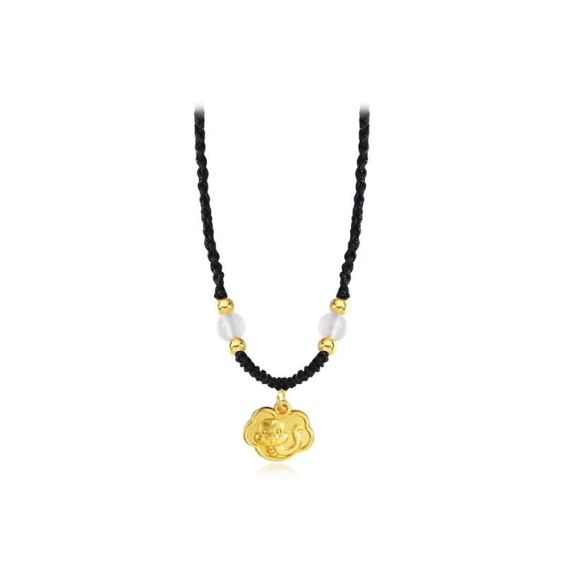 WANLIACC Alloy Moon Snake Necklace Women's-3